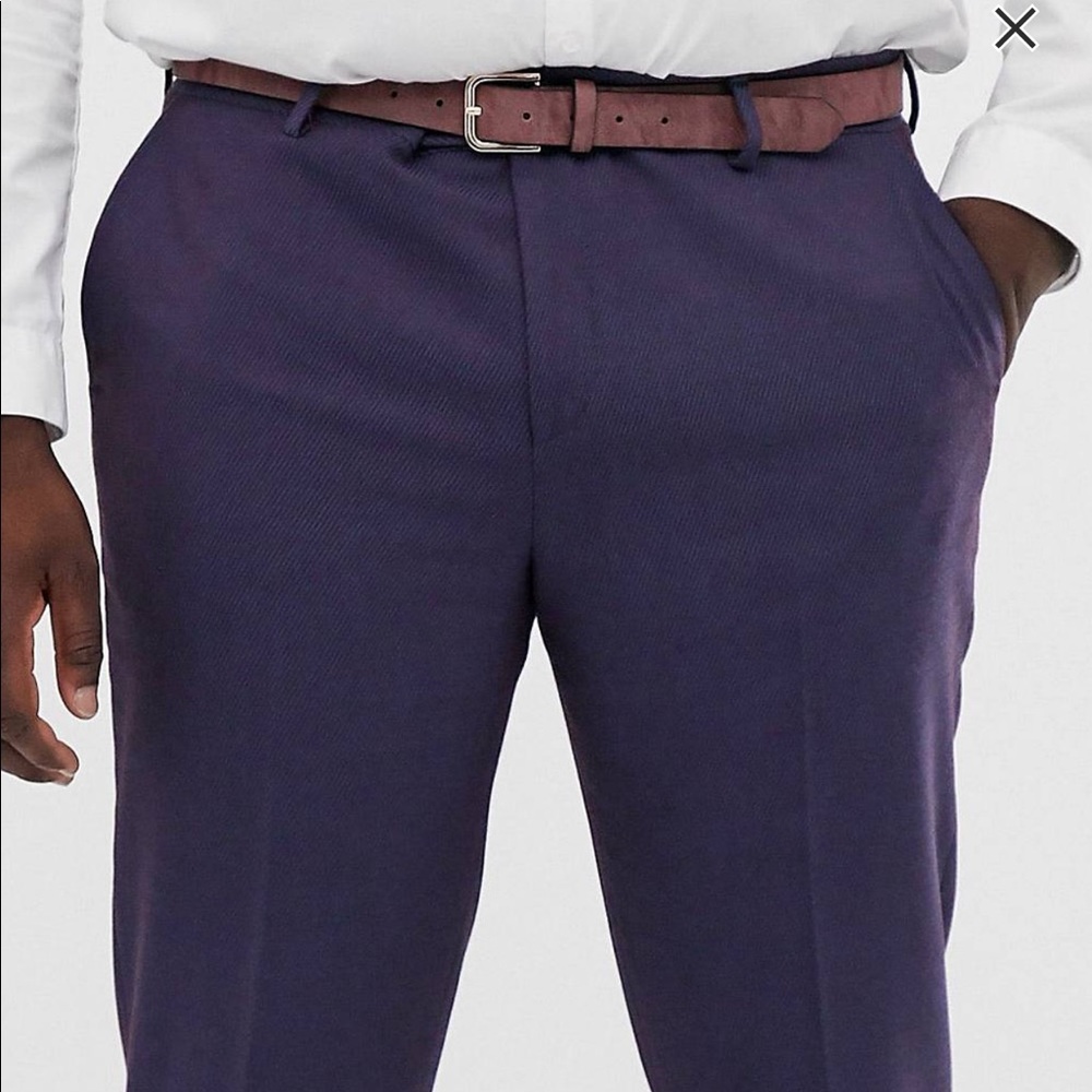 ASOS Berry Twill Suit Pants